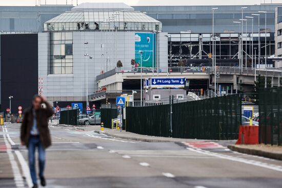 Brussels after terrorist airport and metro attacks