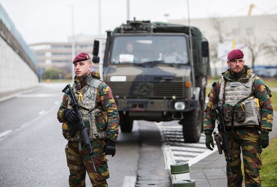 Brussels after terrorist airport and metro attacks