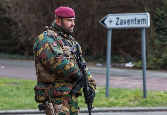 Brussels after terrorist airport and metro attacks