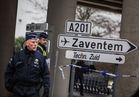 Brussels after terrorist airport and metro attacks