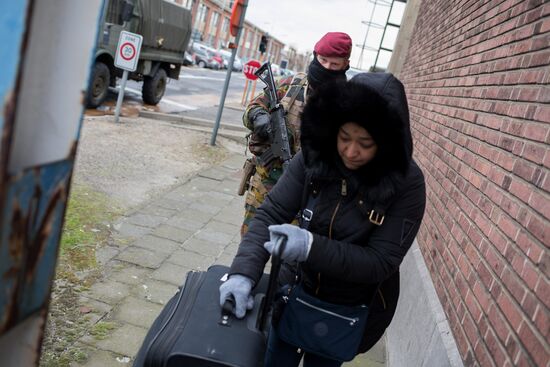 Brussels after terrorist airport and metro attacks