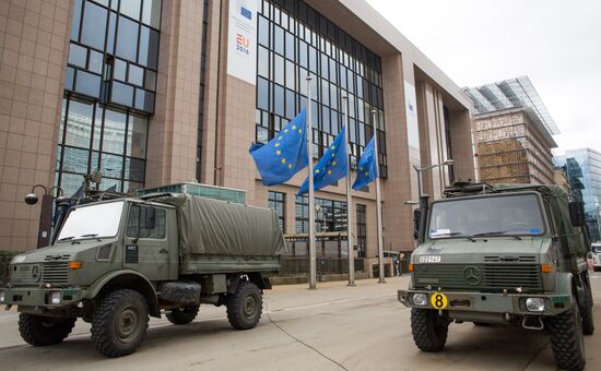 Brussels after terrorist airport and metro attacks