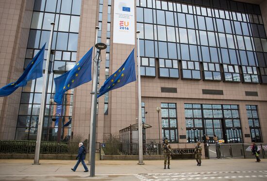 Brussels after terrorist airport and metro attacks