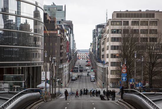 Brussels after terrorist airport and metro attacks