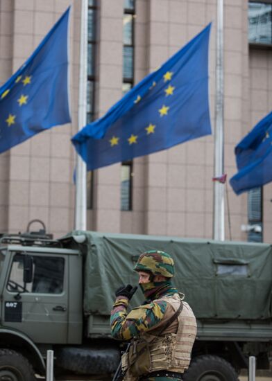 Brussels after terrorist airport and metro attacks