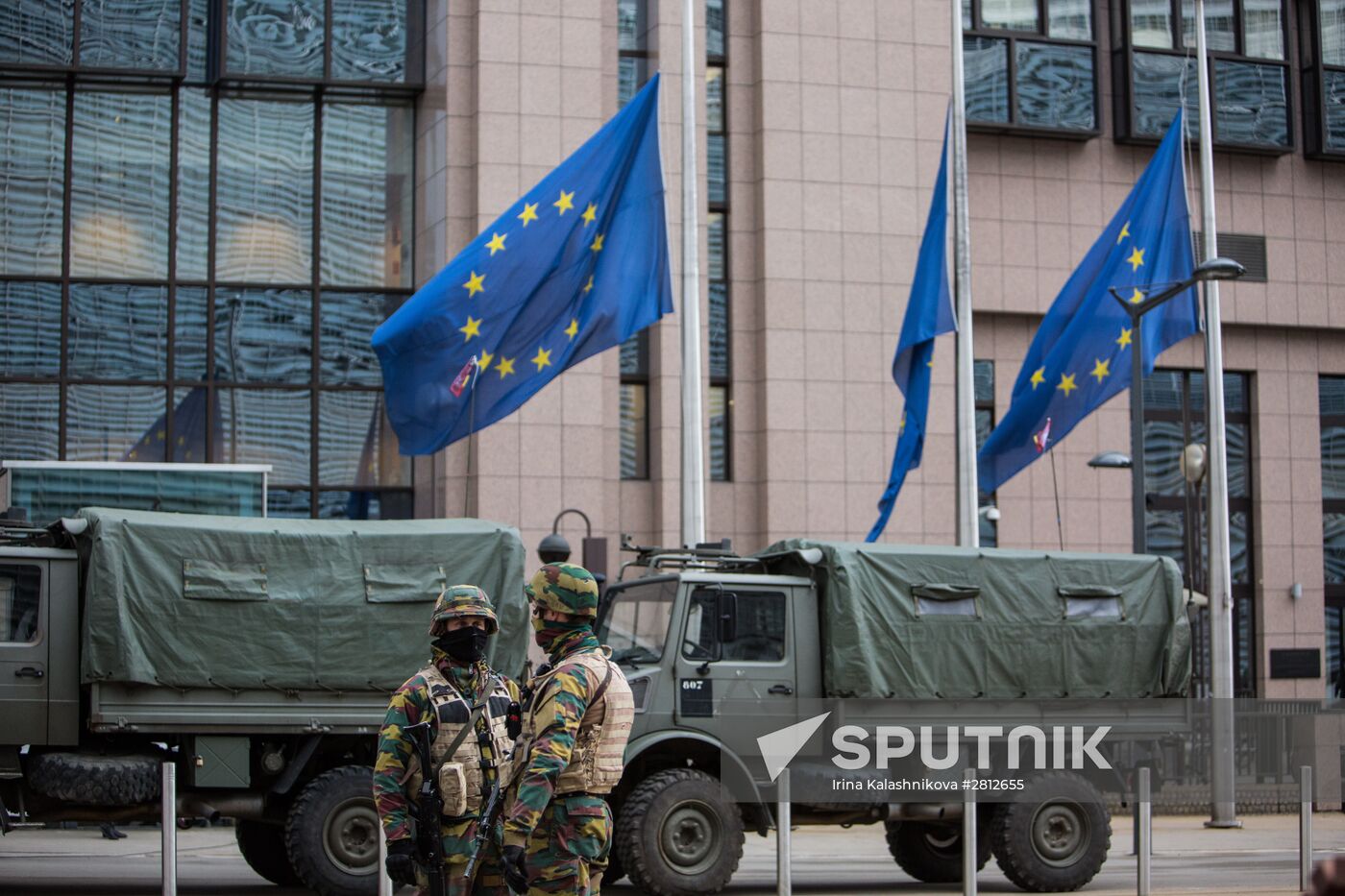 Brussels after terrorist airport and metro attacks