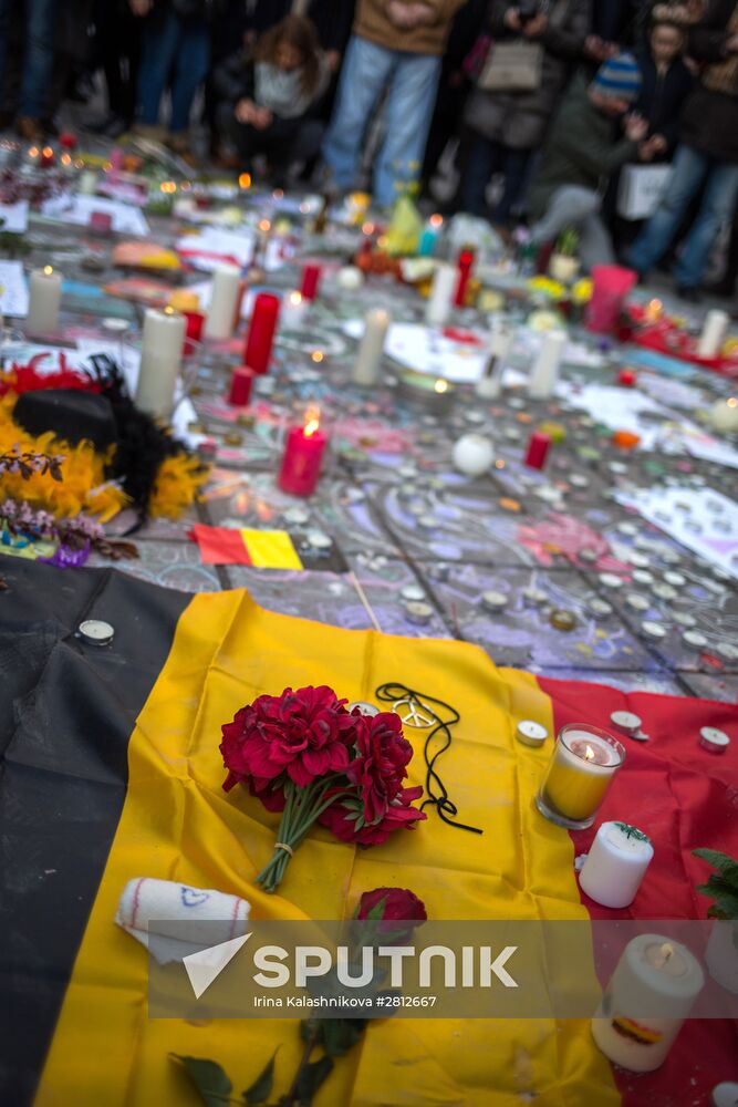 Brussels after terrorist airport and metro attacks