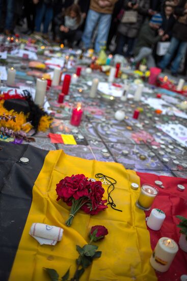 Brussels after terrorist airport and metro attacks