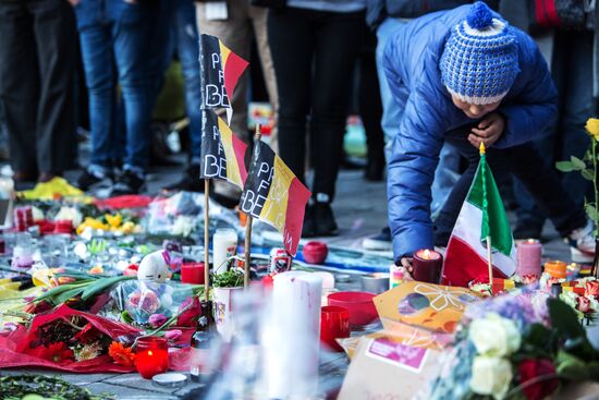 Brussels after terrorist airport and metro attacks