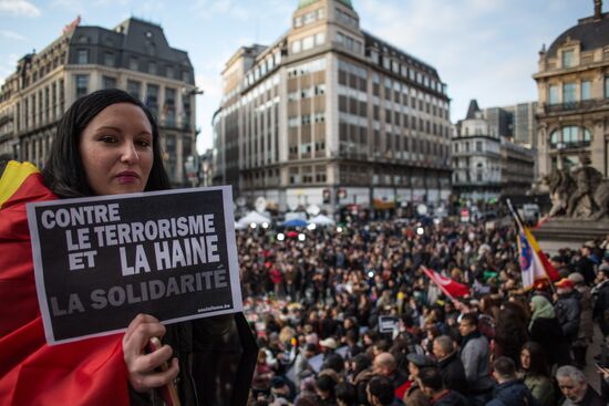 Brussels after terrorist airport and metro attacks