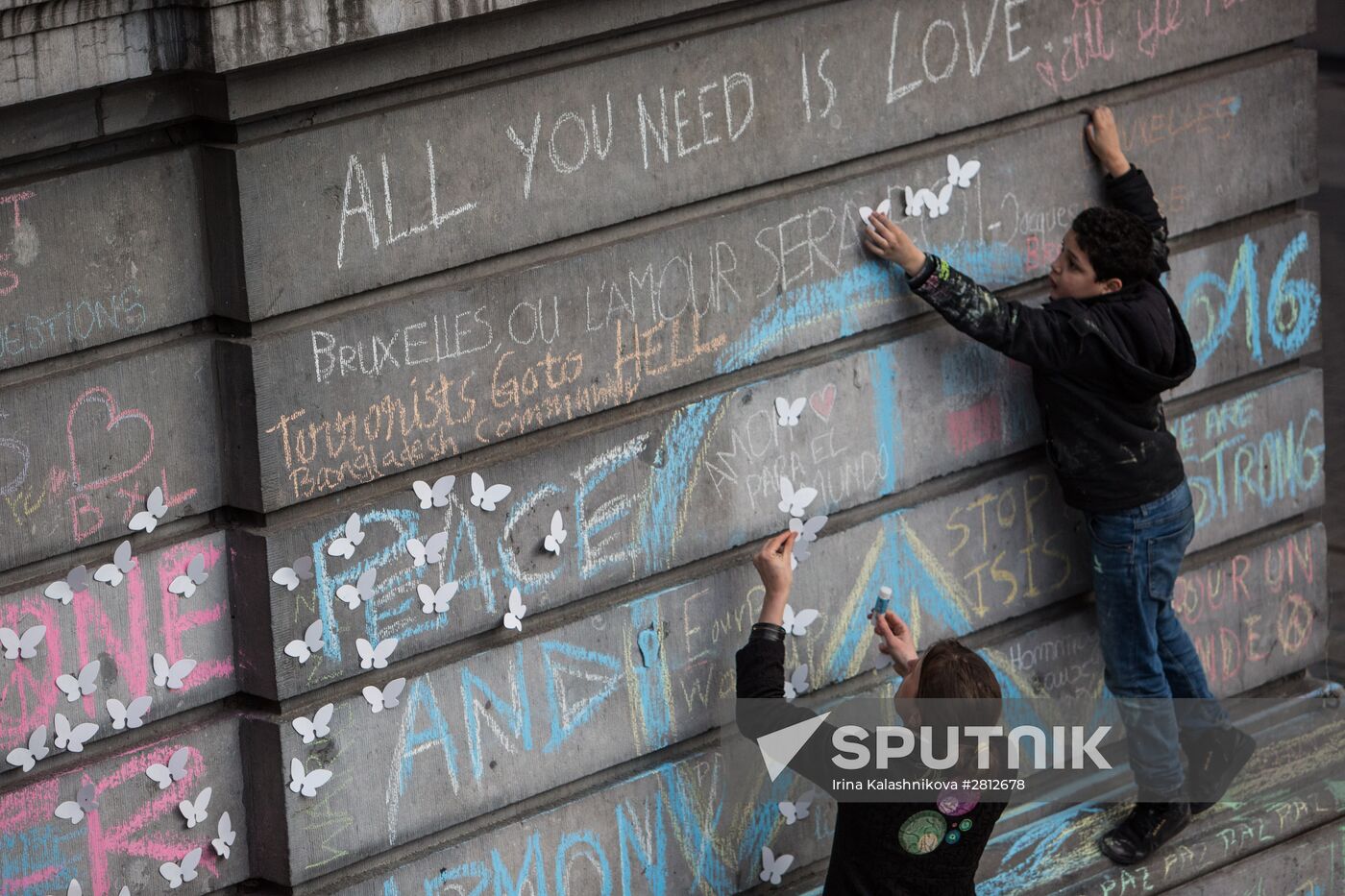 Brussels after terrorist airport and metro attacks