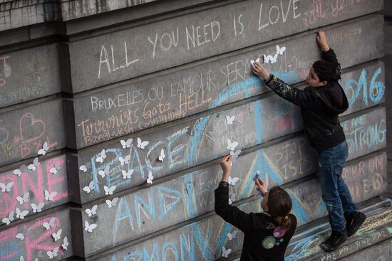 Brussels after terrorist airport and metro attacks
