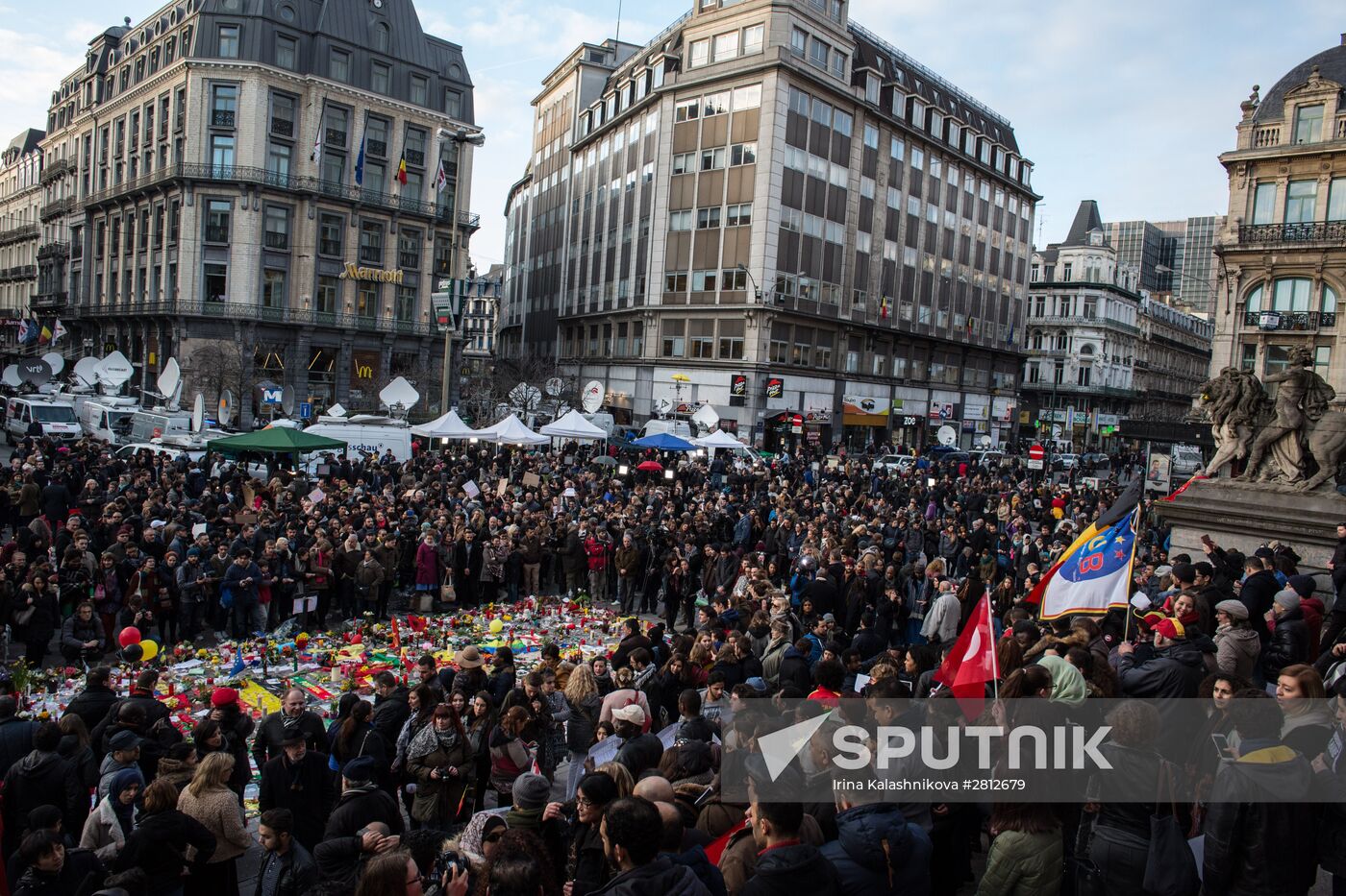 Brussels after terrorist airport and metro attacks
