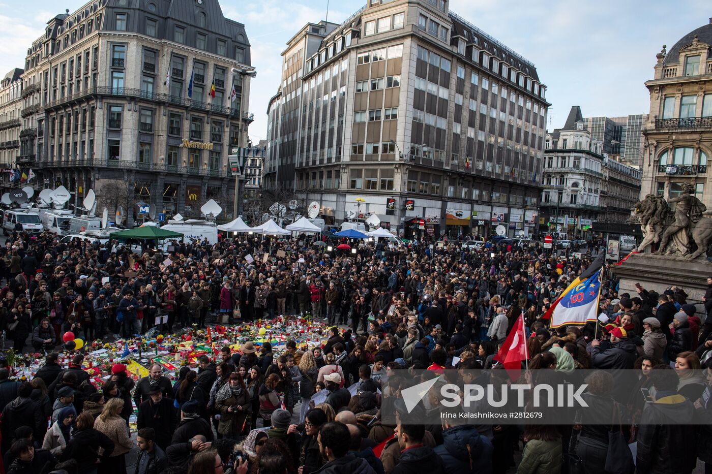 Brussels after terrorist airport and metro attacks