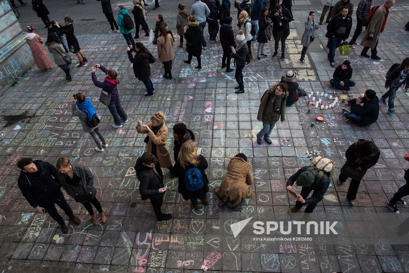 Brussels after terrorist airport and metro attacks