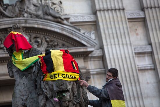 Brussels after terrorist airport and metro attacks