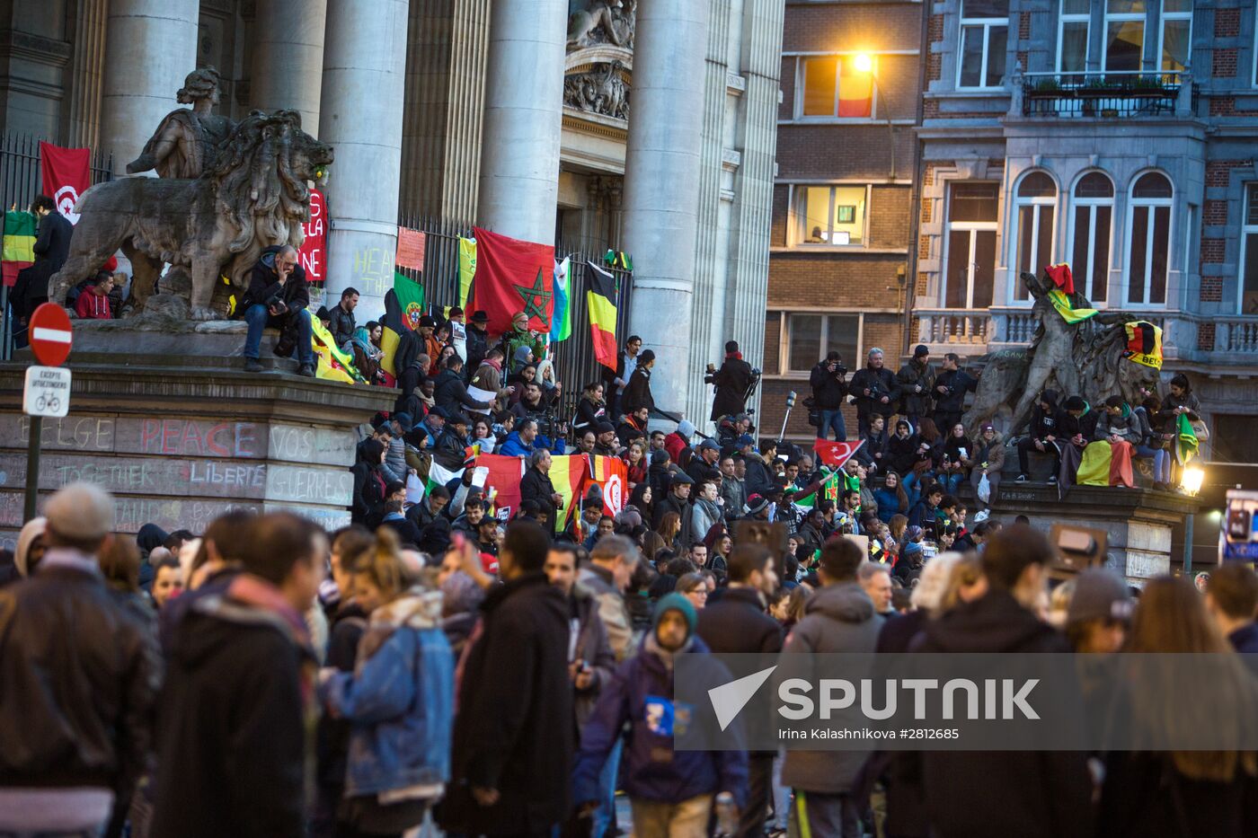 Brussels after terrorist airport and metro attacks