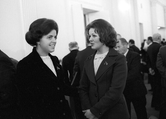 USSR Supreme Soviet deputies Tatyana Velichko and Tatyana Tkachyova