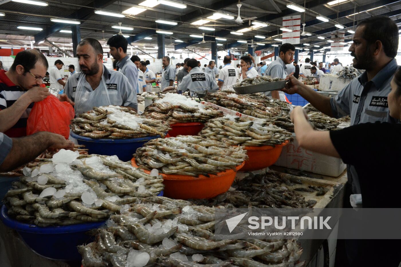 Seafood market in Dubai