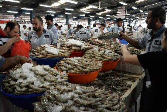 Seafood market in Dubai