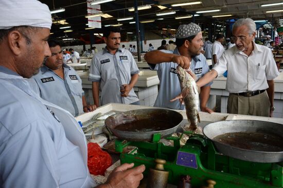Seafood market in Dubai