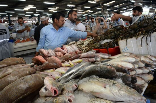 Fish market in Dubai