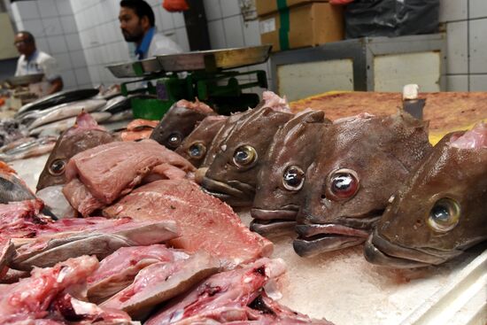 Seafood market in Dubai