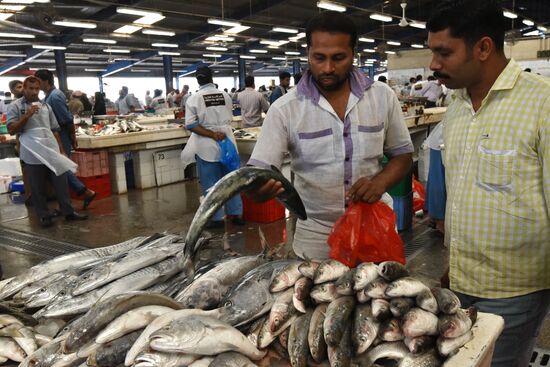 Seafood market in Dubai