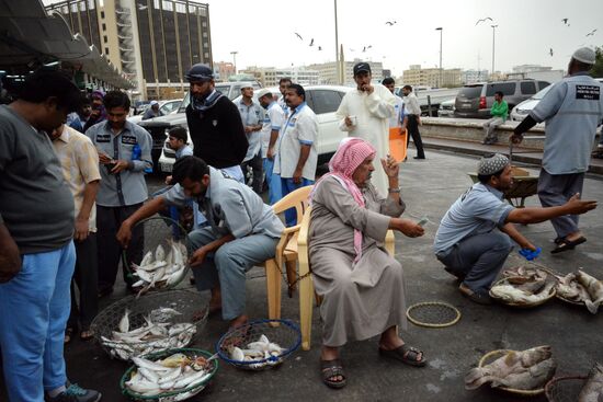 Seafood market in Dubai