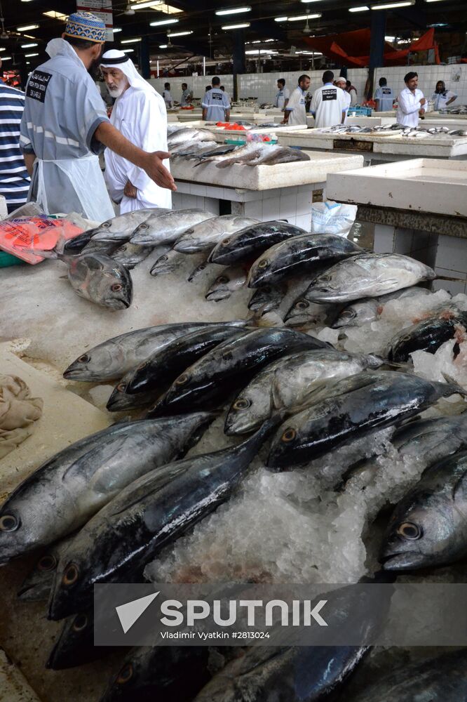 Seafood market in Dubai