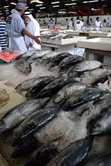 Seafood market in Dubai