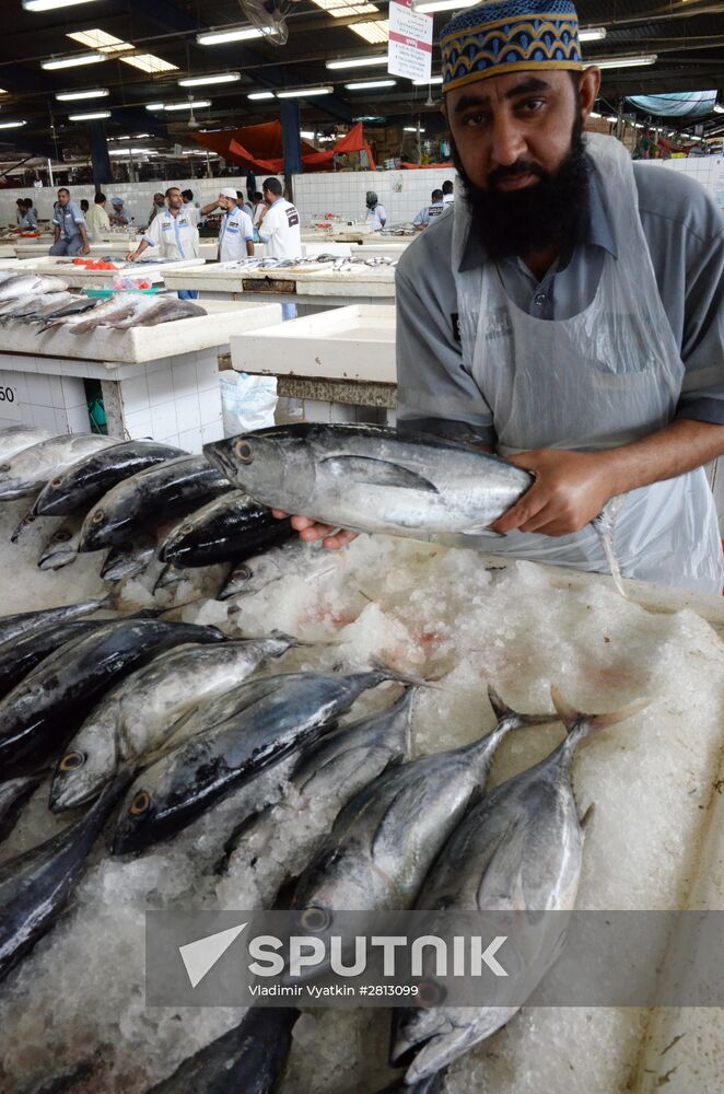 Seafood market in Dubai