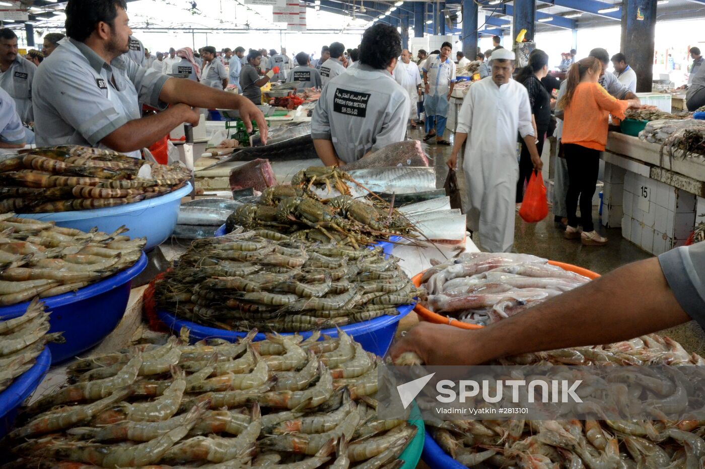 Seafood market in Dubai