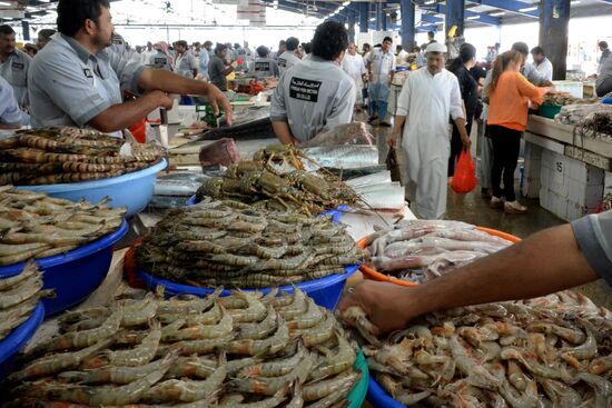 Seafood market in Dubai