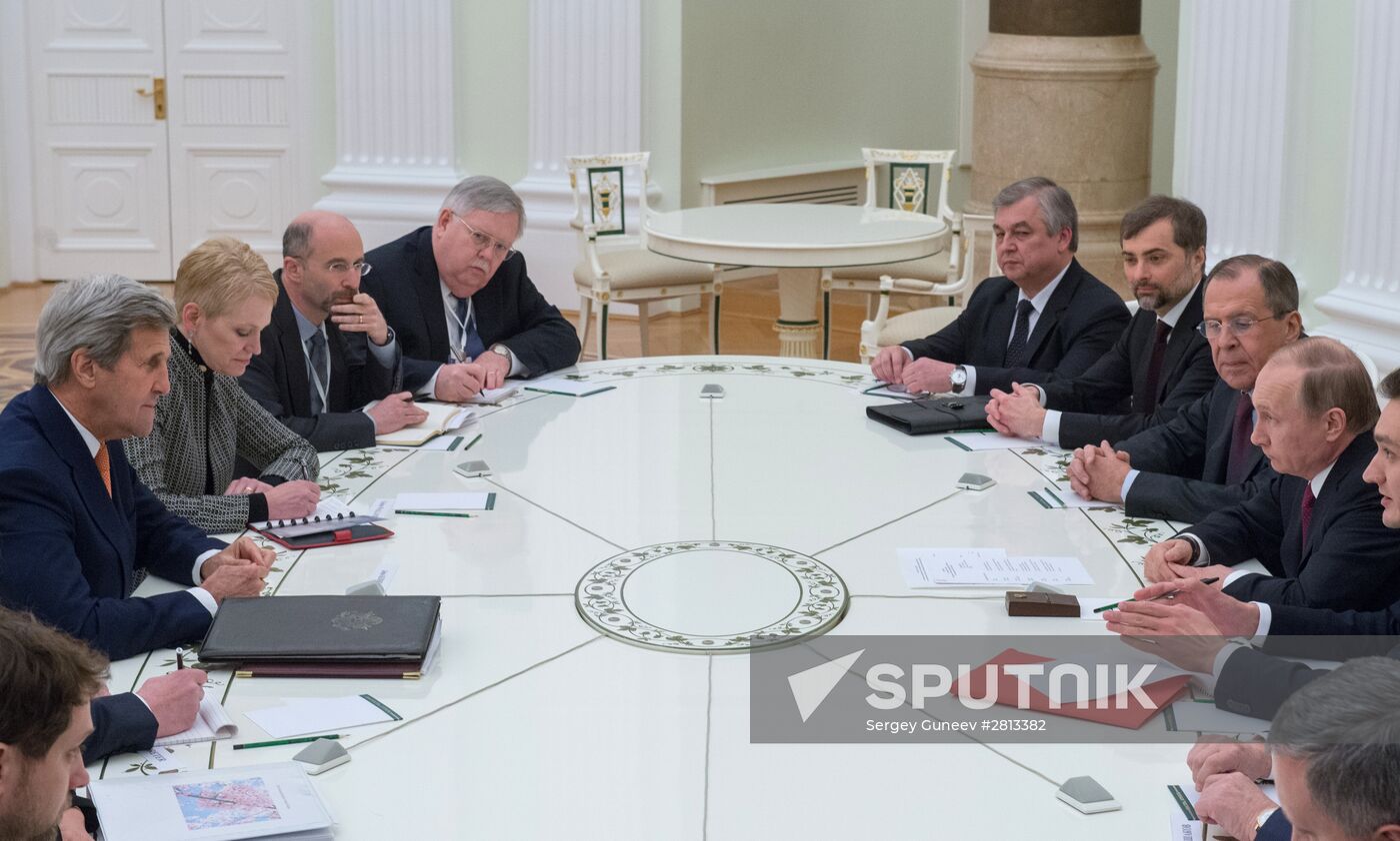 President Putin meets with US Secretary of State John Kerry