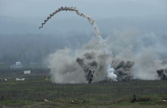 Battalion tactical exercise in Chechnya