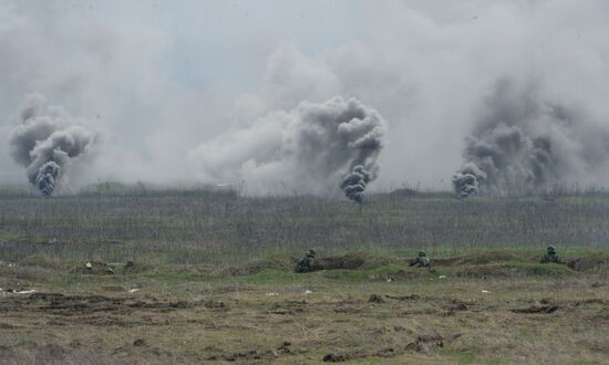 Battalion tactical exercise in Chechnya