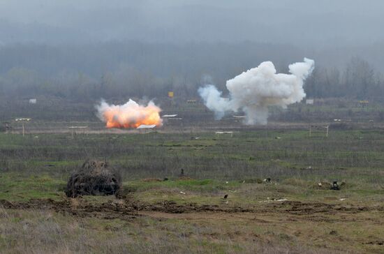 Battalion tactical exercise in Chechnya