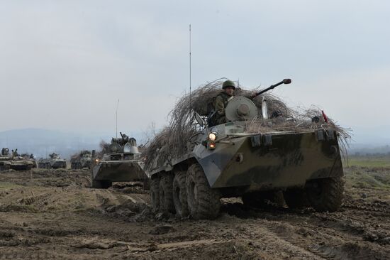 Battalion tactical exercise in Chechnya