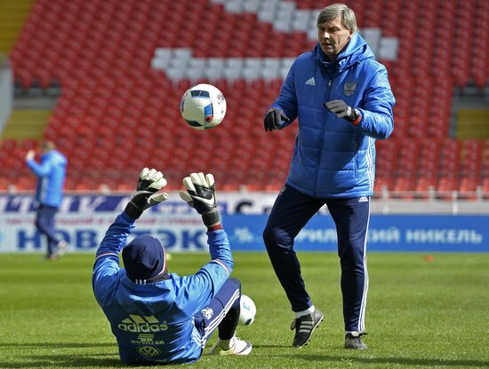 Football. Russian national team's training session