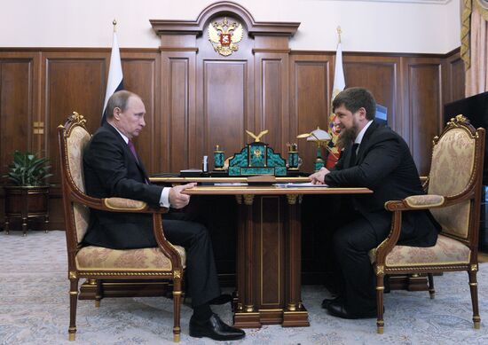 President Putin meets with Ramzan Kadyrov