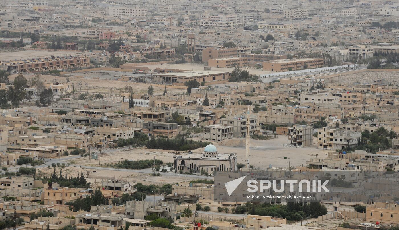 Syrian government army and militia fight for Palmyra