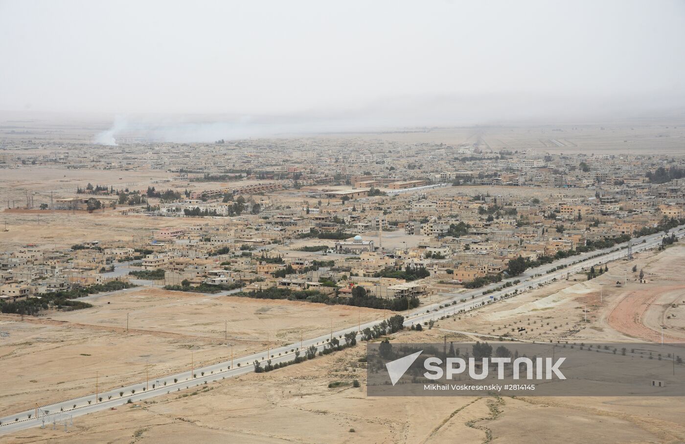Syrian government army and militia fight for Palmyra