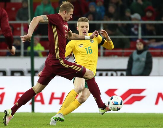 Football. Friendly match Russia vs. Lithuania