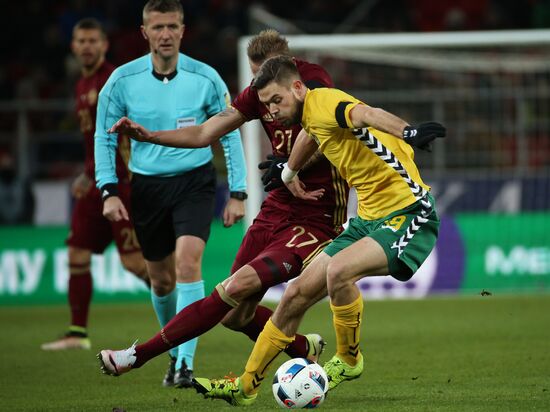 Football. Friendly match Russia vs. Lithuania