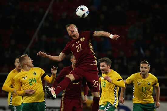 Football. Friendly match Russia vs. Lithuania