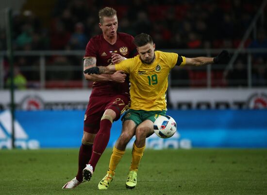 Football. Friendly match Russia vs. Lithuania