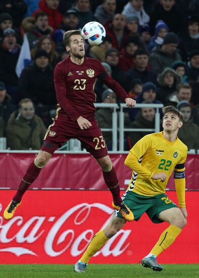 Football. Friendly match Russia vs. Lithuania