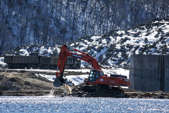 Nizhne-Bureyskaya hydro power plant in Amur Region