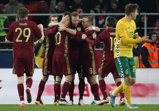 Football. Friendly match Russia vs. Lithuania